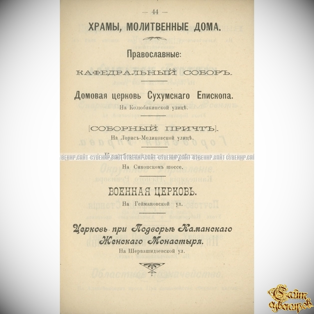 Описательный путеводитель по городу Сухуму и Сухумскому Округу. С  историко-этнографическим очерком Абхазии - География, путешествия <-  Антикварные книги